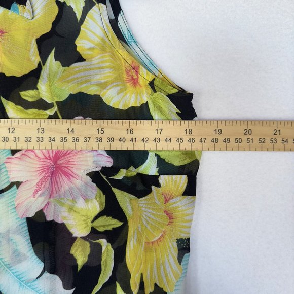 Conrad C Collection Womens Floral Button Down Sleeveless Top 4 - Picture 5 of 7